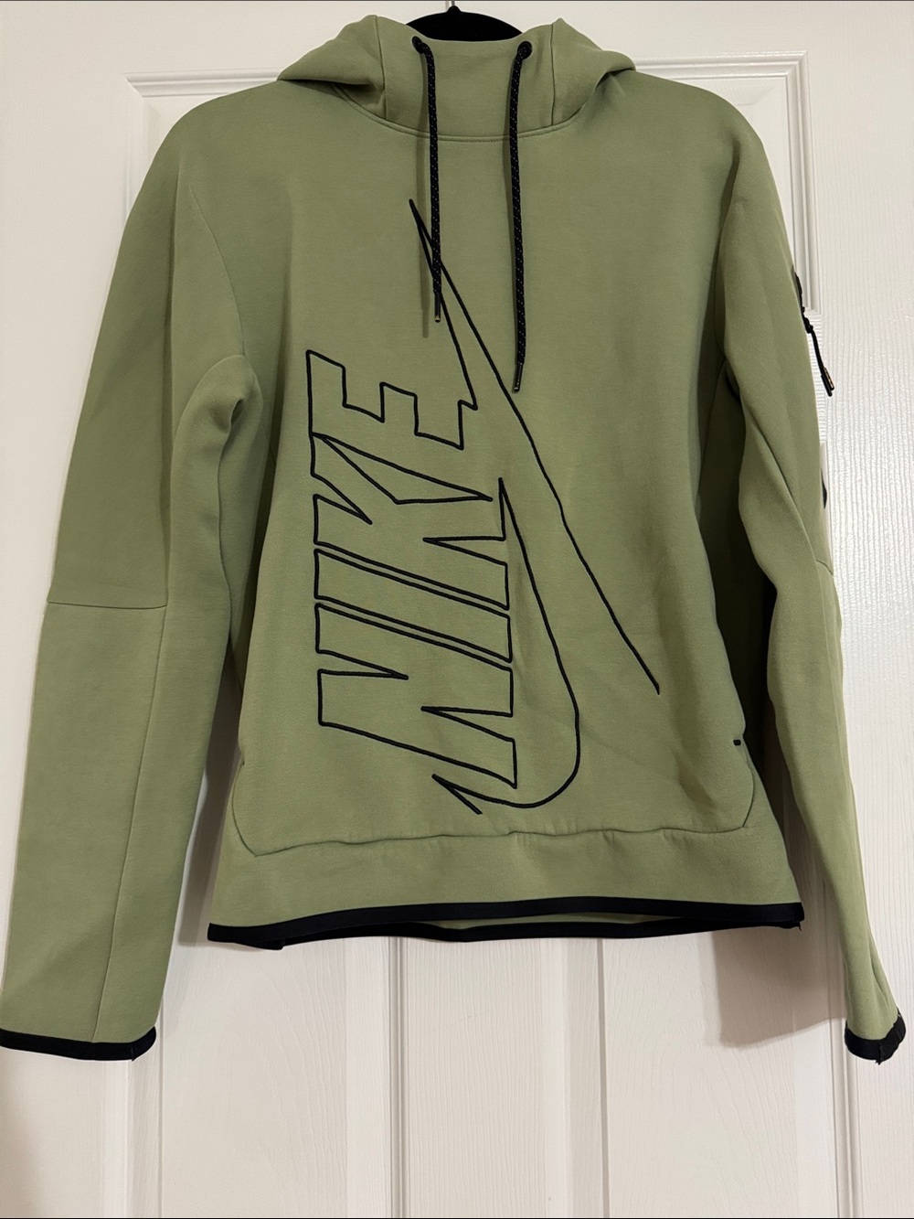 Nike Olive Green Cowl Neck Pullover with Black Logo